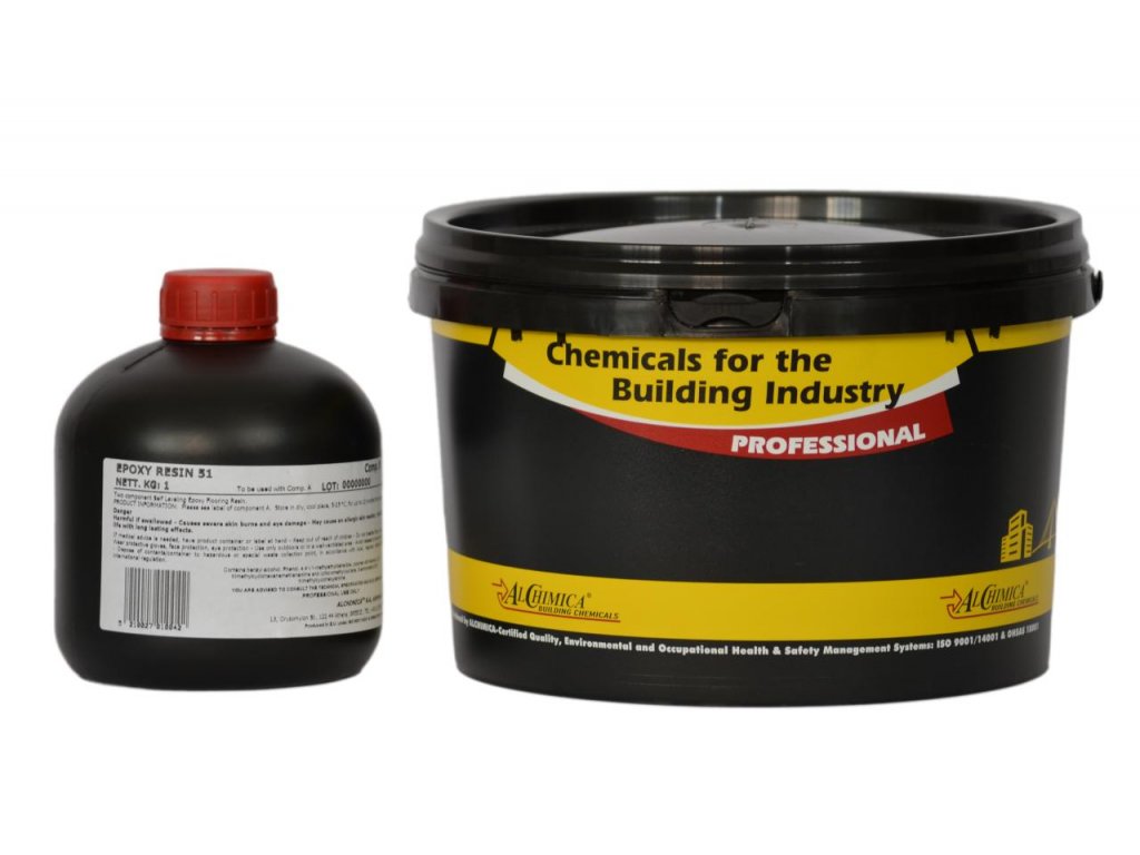 Epoxy resin 51 flooring/pod 2K comp.A+B 5kg+1kg - siva